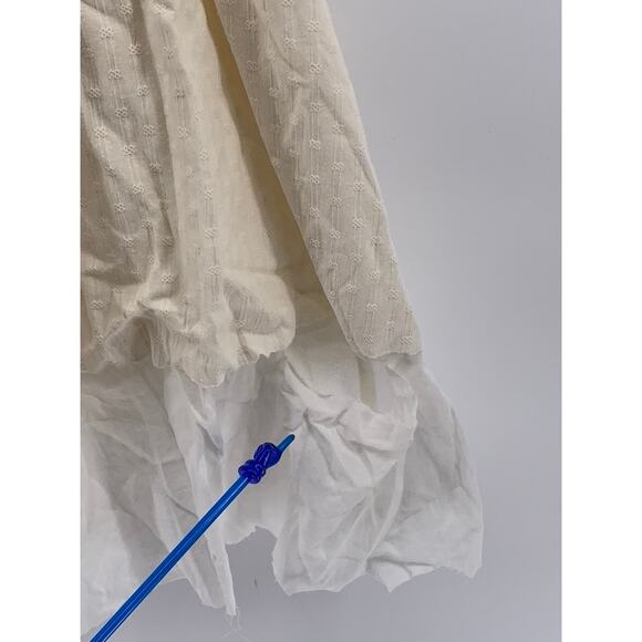 MOLLY BRACKEN Women’s Beige-White Ruffle Open-Back Dress SZ S - Picture 10 of 13